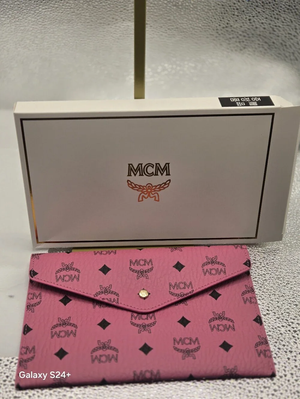 MCM Visetos Envelope Pouch Clutch